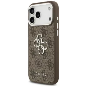 iPhone 17 Pro Max Guess 4G Big 4G Classic Logo barna ezüst tok-3666339517946 2 kép