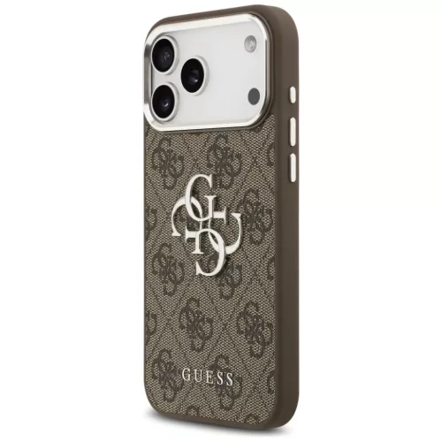 iPhone 17 Pro Max Guess 4G Big 4G Classic Logo barna ezüst tok-3666339517946 2 kép