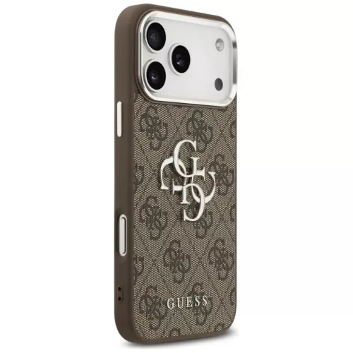 iPhone 17 Pro Max Guess 4G Big 4G Classic Logo barna ezüst tok-3666339517946 4 kép