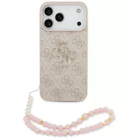   iPhone 17 Pro Max 4G Klasszikus Logós Pánt Rózsaszín Guess tok