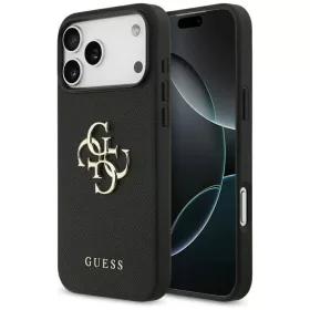   iPhone 17 Pro Max Guess Grained Big 4G & Classic Logo tok fekete