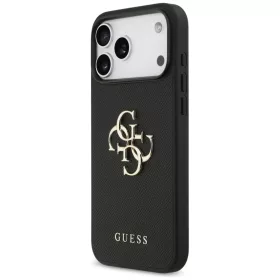 iPhone 17 Pro Max Guess Grained Big 4G & Classic Logo tok fekete-3666339524906 2 kép