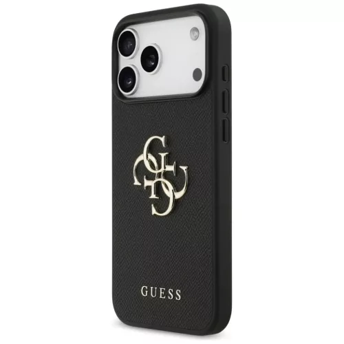 iPhone 17 Pro Max Guess Grained Big 4G & Classic Logo tok fekete-3666339524906 2 kép