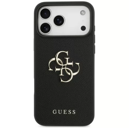 iPhone 17 Pro Max Guess Grained Big 4G & Classic Logo tok fekete-3666339524906 3 kép