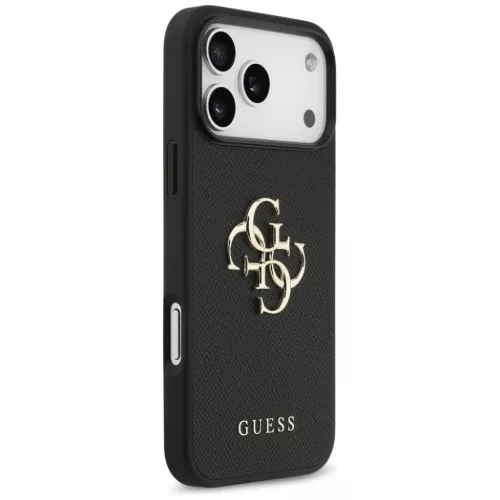 iPhone 17 Pro Max Guess Grained Big 4G & Classic Logo tok fekete-3666339524906 4 kép