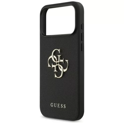 iPhone 17 Pro Max Guess Grained Big 4G & Classic Logo tok fekete-3666339524906 6 kép
