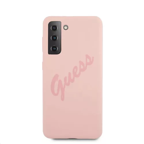 Samsung S21+ Plus Guess GUHCS21MLSVSPI Silicone Vintage tok pink-3700740496077 4 kép