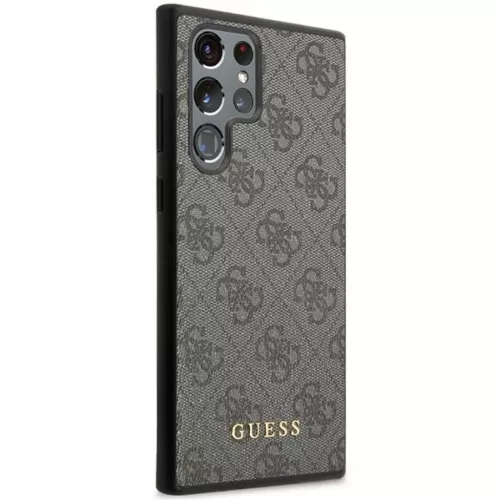 Samsung Galaxy S23 Ultra Guess 4G Metal Gold Logo tok szürke (GUHCS23-3666339116972 3 kép