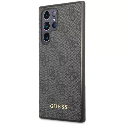 Samsung Galaxy S23 Ultra Guess 4G Metal Gold Logo tok szürke (GUHCS23-3666339116972 6 kép