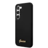 Samsung Galaxy S23 Guess Liquid Silicone Metal Logo tok fekete (GUHCS2-3666339114817 1 kép