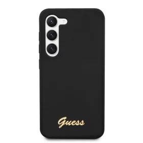 Samsung Galaxy S23 Guess Liquid Silicone Metal Logo tok fekete (GUHCS2-3666339114817 2 kép