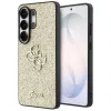 Samsung Galaxy S26 Ultra tok Guess Fixed Glitter Big 4G Metal Logo arany tok