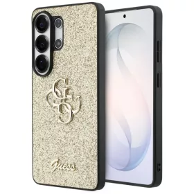   Samsung Galaxy S26 Ultra tok Guess Fixed Glitter Big 4G Metal Logo arany tok