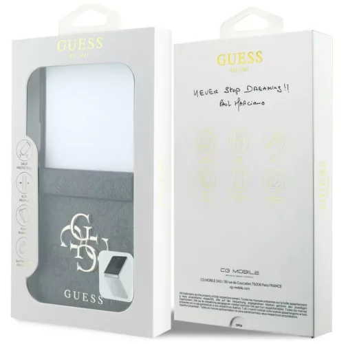  Samsung Galaxy Z Flip8 fekete Guess Big 4G Logo keménytok-3666339662738 8 kép