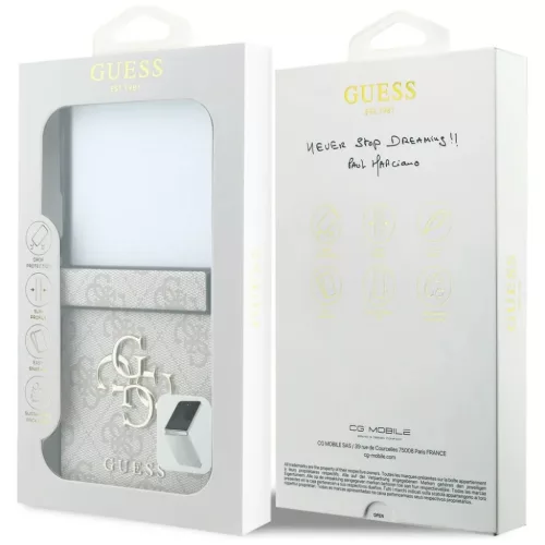  Samsung Galaxy Z Flip8 rózsaszín Guess Big 4G Logo keménytok-3666339662813 7 kép