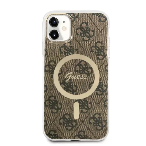 iPhone 11 Guess 4G IML MagSafe kompatibilis tok barna (GUHMN61H4STW)-3666339126841 2 kép