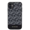 iPhone 11 Guess PU G Cube MagSafe kompatibilis tok fekete (GUHMN61HGCF-3666339125905 2 kép