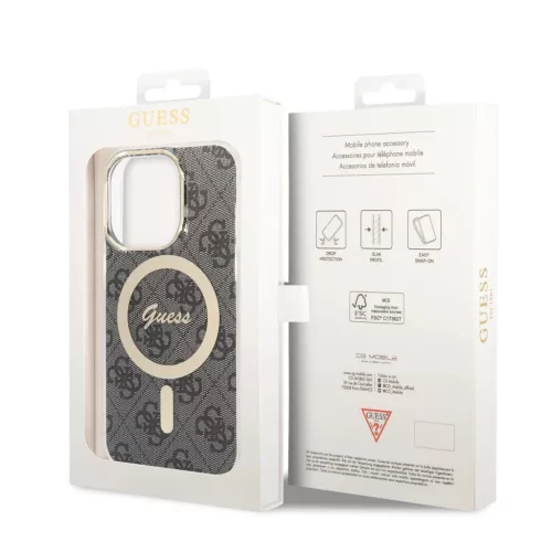iPhone 14 Pro Guess 4G IML MagSafe kompatibilis tok fekete (GUHMP14LH4-3666339118228 2 kép