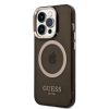 iPhone 14 Pro Guess Translucent MagSafe kompatibilis tok fekete (GUHMP-3666339069605 1 kép
