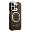 iPhone 14 Pro Guess Translucent MagSafe kompatibilis tok fekete (GUHMP-3666339069605 4 kép