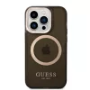 iPhone 14 Pro Guess Translucent MagSafe kompatibilis tok fekete (GUHMP-3666339069605 5 kép