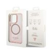 iPhone 14 Pro Guess Translucent MagSafe kompatibilis tok rózsaszín (-3666339069681 2 kép