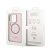 iPhone 14 Pro Guess Translucent MagSafe kompatibilis tok rózsaszín (-3666339069681 2 kép