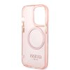 iPhone 14 Pro Guess Translucent MagSafe kompatibilis tok rózsaszín (-3666339069681 4 kép