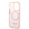 iPhone 14 Pro Guess Translucent MagSafe kompatibilis tok rózsaszín (-3666339069681 4 kép