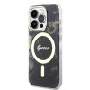 iPhone 14 Pro Guess Marble IML MagSafe kompatibilis tok fekete (GUHMP1-3666339115777 1 kép