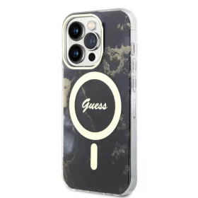 iPhone 14 Pro Guess Marble IML MagSafe kompatibilis tok fekete (GUHMP1-3666339115777 1 kép