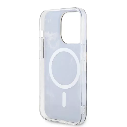 iPhone 14 Pro Guess Marble IML MagSafe kompatibilis tok fekete (GUHMP1-3666339115777 3 kép