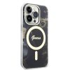 iPhone 14 Pro Guess Marble IML MagSafe kompatibilis tok fekete (GUHMP1-3666339115777 5 kép