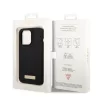 iPhone 14 Pro Guess Silicone Metal Logo MagSafe kompatibilis tok feket-3666339070243 2 kép