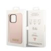 iPhone 14 Pro Guess Silicone Metal Logo MagSafe kompatibilis tok rózs-3666339070328 2 kép
