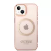 iPhone 14 Plus Guess Translucent MagSafe kompatibilis tok rózsaszín -3666339069674 4 kép