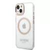 iPhone 14 Plus Guess Transparent MagSafe kompatibilis tok arany (GUHMP-3666339069711 1 kép