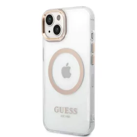 iPhone 14 Plus Guess Transparent MagSafe kompatibilis tok arany (GUHMP-3666339069711 1 kép
