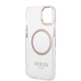 iPhone 14 Plus Guess Transparent MagSafe kompatibilis tok arany (GUHMP-3666339069711 2 kép