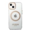 iPhone 14 Plus Guess Transparent MagSafe kompatibilis tok arany (GUHMP-3666339069711 5 kép