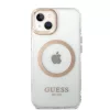 iPhone 14 Plus Guess Transparent MagSafe kompatibilis tok arany (GUHMP-3666339069711 5 kép