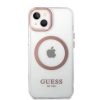 iPhone 14 Plus Guess Transparent MagSafe kompatibilis tok rózsaszín -3666339069759 5 kép