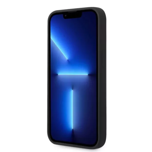iPhone 14 Plus Guess Silicone Metal Logo MagSafe kompatibilis tok feke-3666339070236 4 kép