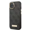 iPhone 14 Plus Guess PU 4G MagSafe kompatibilis tok fekete (GUHMP14MU4-3666339069872 1 kép