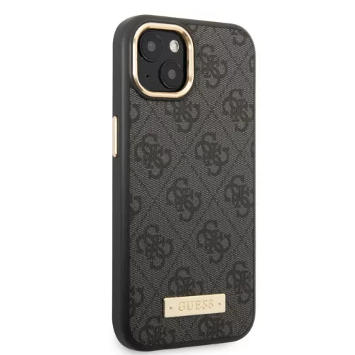 iPhone 14 Plus Guess PU 4G MagSafe kompatibilis tok fekete (GUHMP14MU4-3666339069872 4 kép
