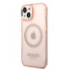 iPhone 14 Guess Translucent MagSafe kompatibilis tok rózsaszín (GUHM-3666339069667 1 kép