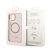iPhone 14 Guess Translucent MagSafe kompatibilis tok rózsaszín (GUHM-3666339069667 6 kép