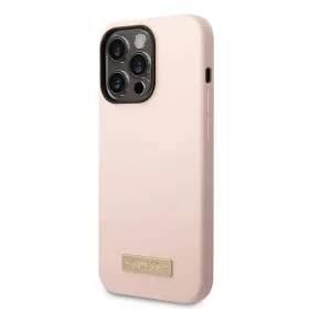 iPhone 14 Pro Max Guess Silicone Metal Logo MagSafe kompatibilis tok r-3666339070335 4 kép