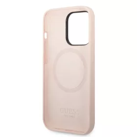 iPhone 14 Pro Max Guess Silicone Metal Logo MagSafe kompatibilis tok r-3666339070335 1 kép