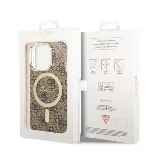 iPhone 15 Pro Guess 4G IML MagSafe kompatibilis tok barna (GUHMP15LH4S-3666339194604 1 kép